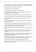 ASTRONOMY 102 EXAM QUESTIONS AND ANSWERS