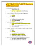 WRT REVIEW FINAL EXAM Questions and Answers 2024&period;pdf