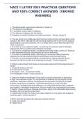 NACE 1 LATEST 2023 PRACTICAL QUESTIONS AND 100&percnt; CORRECT ANSWERS ANSWERS&rpar;
