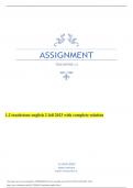 ASSIGNMENT   TOUCHSTONE 1.2
