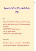 Ryanair Initial Topic 7 Exam Study Guide 2024