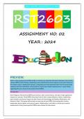 RST2603 S1 ASSIGNMENT 2 2024 (FULL ANSWERS)