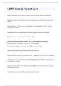 LMRT Core & Patient Care exam 2024 with 100&percnt; correct answers