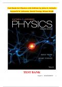 Test Bank for Physics 11th Edition by John D. Cutnell, Kenneth W. Johnson, David Young, Shane Stadl