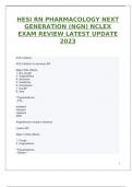HESI RN PHARMACOLOGY NEXT GENERATION (NGN) NCLEX EXAM REVIEW LATEST UPDATE 2023