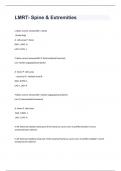 LMRT- Spine & Extremities exam 2024 with 100&percnt; correct answers