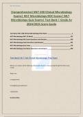(Comprehensive) MLT-240 Clinical Microbiology Exams| MLT Microbiology BOC Exams| MLT Microbiology Quiz Exams| Test Bank | Grade A+ 2024/2025 Score Guide