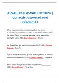 ASVAB, Real ASVAB Test 2024 | Correctly Answered And Graded A+ 