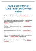 ASVAB Exam 2024 Study Questions and 100% Verified Answers