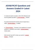 ASVAB PICAT Questions and Answers Graded A+ Latest 2024