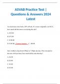 ASVAB Practice Test | Questions & Answers 2024 Latest