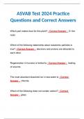 BUNDLE for ASVAB, Real ASVAB Test 2024 | Correctly Answered And Graded A+ | Latest 2024 