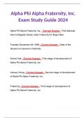 Alpha Phi Alpha Fraternity, Inc. Exam Study Guide 2024