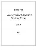 IICRC FCT RESTORATIVE CLEANING REVIEW EXAM Q & A 2024.
