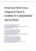 American Red Cross  Lifeguard Tests A CORRECTLY ANSWERED  2023//2024 How can you best protect yourself from possibl