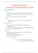 RESPIRATORY SYSTEM CONTROL OF BREATHING STUDY NOTES
