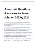 Ammo 49 Questions  & Answers A+ Score  Solution 2023//2024