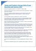 Army Explosive Safety Exams Questions and Answers 2024