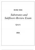 IICRC ISSI SUBSTRATES AND SUBFLOORS REVIEW EXAM Q & A 2024