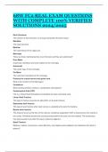68W FC2 REAL EXAM QUESTIONS WITH COMPLETE 100&percnt; VERIFIED SOLUTIONS 2024&sol;2025