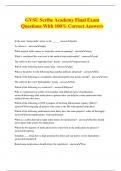 GVSU Scribe Academy Final Exam Questions With 100% Correct Answers