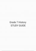 Grade 7 History Guide