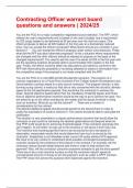 Contracting Officer warrant board questions and answers &vert; 2024&sol;25