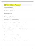 ZOOL 2403&vert;152 Lab Practical Questions And Answers&vert;2024