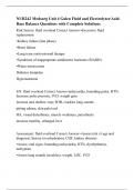NUR242 Medsurg Unit 4 Galen Fluid and Electrolytes/Acid-Base Balance Questions with Complete Solutions
