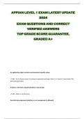 APPIAN LEVEL 1 EXAM LATEST UPDATE  2024  EXAM QUESTIONS AND CORRECT  VERIFIED ANSWERS  TOP GRADE SCORE GUARANTEE&comma;  GRADED A&plus;
