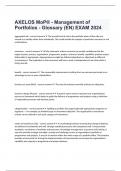 AXELOS MoP® - Management of Portfolios - Glossary (EN) EXAM 2024 