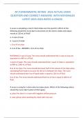 ATI FUNDAMENTAL RETAKE  2023 ACTUAL EXAM  QUESTION AND CORRECT ANSWERS  WITH RATIONALES  LATEST 2023-2024&period;RATED A GRADE&period;