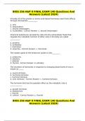 BIOS 256 A&P II FINAL EXAM 140 Questions And Answers &lpar;Latest 2022&rpar;