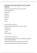 Functional Restoration Questions with Complete Solution2&period;
