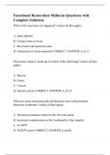 Functional Restoration Midterm Questions with Complete Solutions&period;