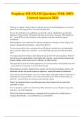 Prophecy OR EXAM Questions With 100&percnt; Correct Answers 2024