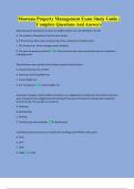 Montana Property Management Exam Study Guide &vert; Complete Questions And Answers