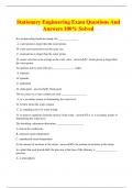 Stationary Engineering Exam Questions And Answers 100% Solved