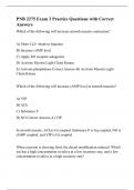 PNB 2275 Exam 3 Practice Questions with Correct Answers.