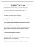 EMS 202 Final Review Questions and answers latest update 2024 