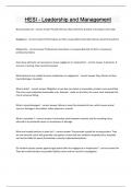 HESI - Leadership and Management Questions and answers latest update 2024 