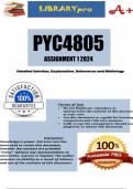 PYC4805 Assignment 1 (COMPLETE ANSWERS) 2024 (279716) - DUE 16 April 2024