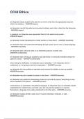 CCHI Ethics Questions and Answers 100&percnt; Correct