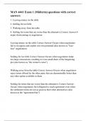 MAN 4441 Exam 1 &lpar;Midterm&rpar; questions with correct answers