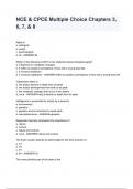 NCE & CPCE Multiple Choice Chapters 3&comma; 6&comma; 7&comma; & 8 &lpar;Latest 2023 &ndash; 2024&rpar;