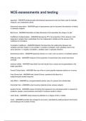 NCE-assessments and testing &lpar;Latest 2023 &ndash; 2024&rpar; Graded A&plus;