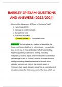 BARKLEY 3P EXAM QUESTIONS AND ANSWERS (2023/2024)