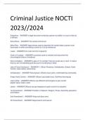 Criminal Justice NOCTI 2023&sol;&sol;2024