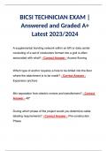 BICSI TECHNICIAN EXAM | Answered and Graded A+ Latest 2023/2024