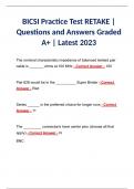 BICSI Practice Test RETAKE Exam | Questions and Verified Answers Graded A+ | Latest 2024 